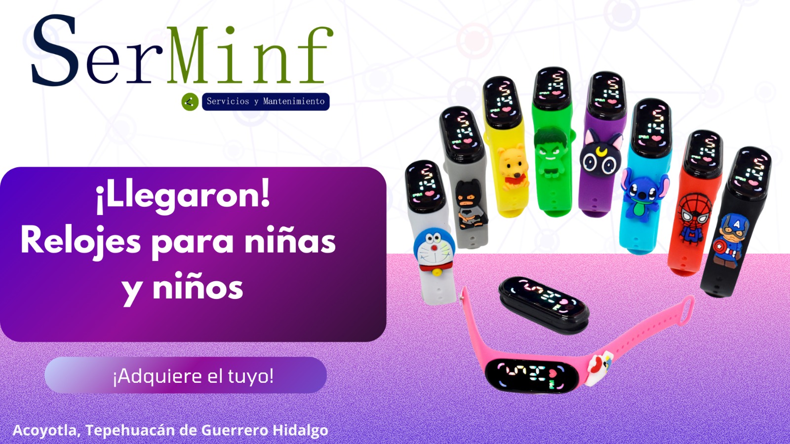 Reloj led para niños