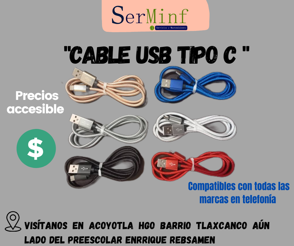 Cable USB Tipo C 