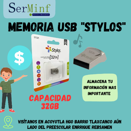 Memoria USB Stylos 32GB