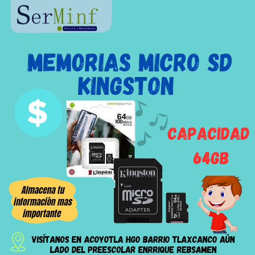 Memoria Micro SD Kingston 64GB 