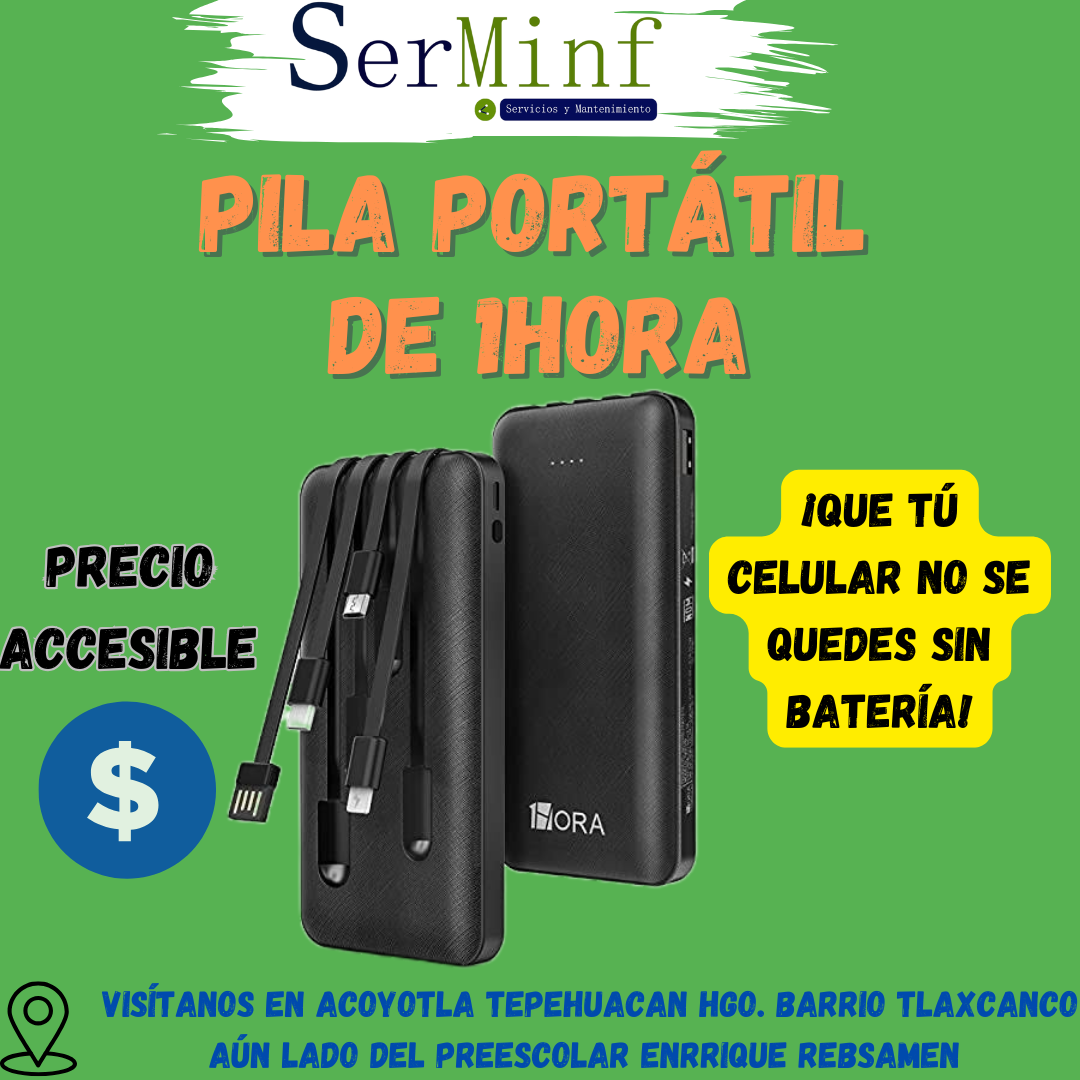 Bateria portátil de Hora (De 4 tipos de cargadores)