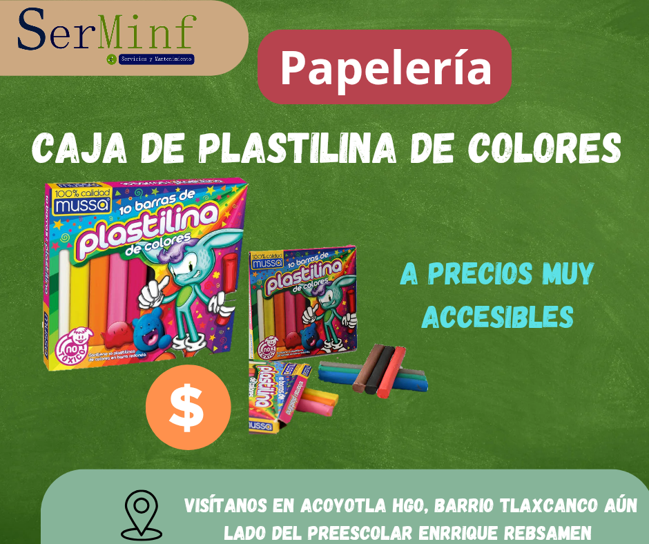 Caja de plastilina de colores 