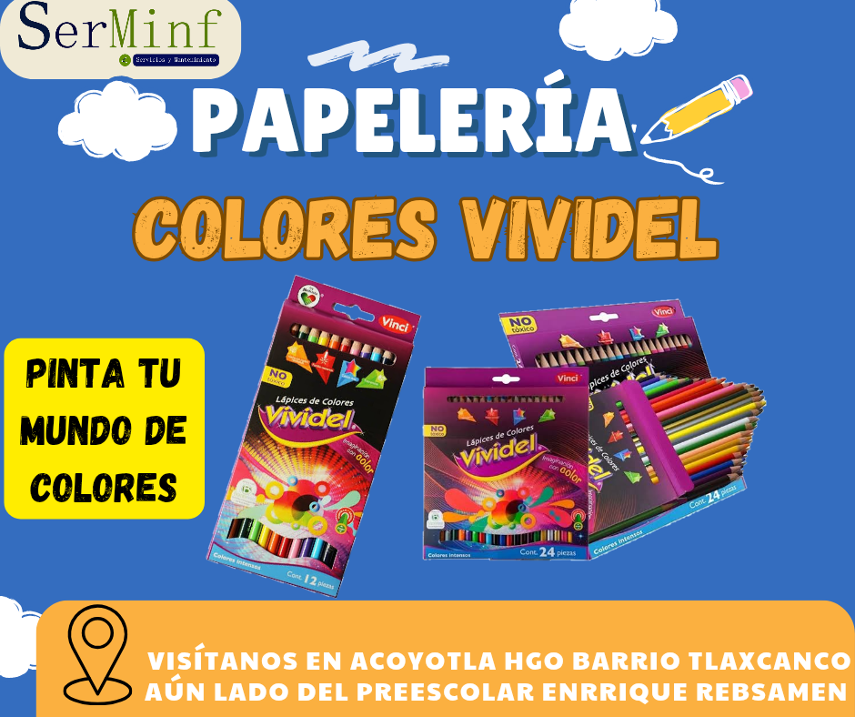 Colores vividel (grandes)12 piezas 