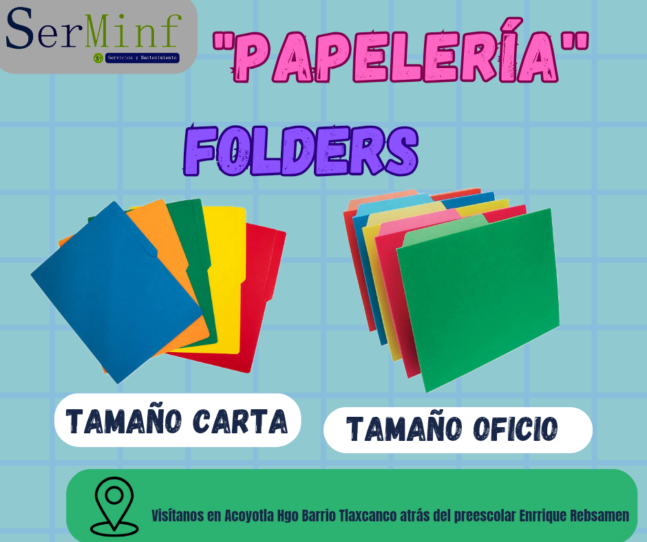 Folders tamaño carta 