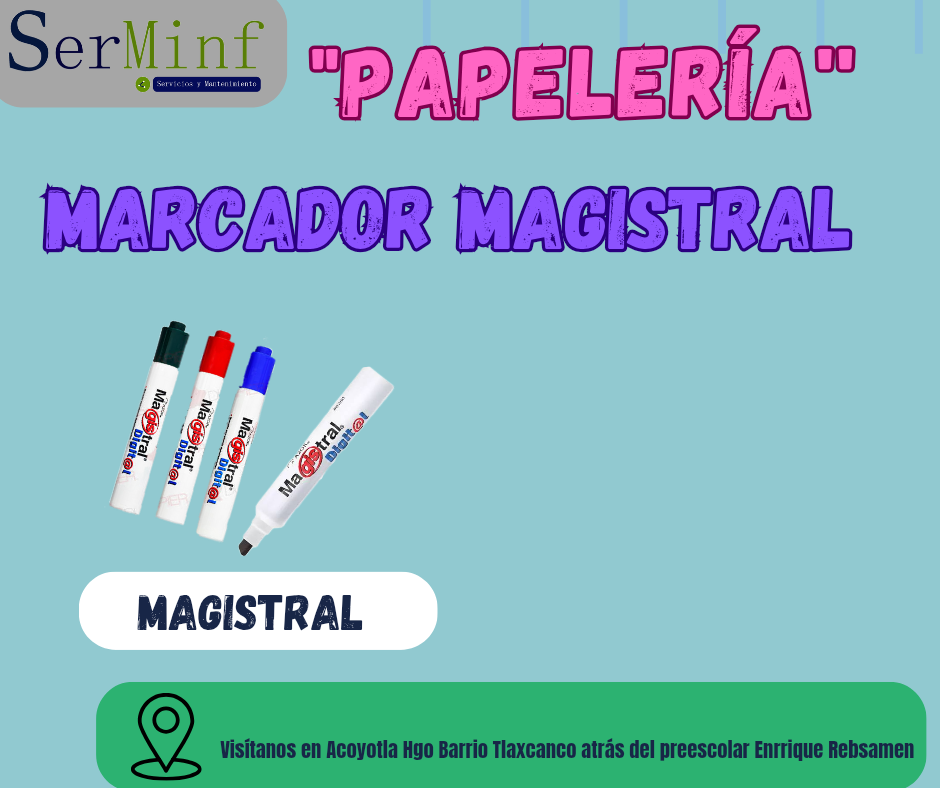Marcador magistral (negro, rojo, azul)