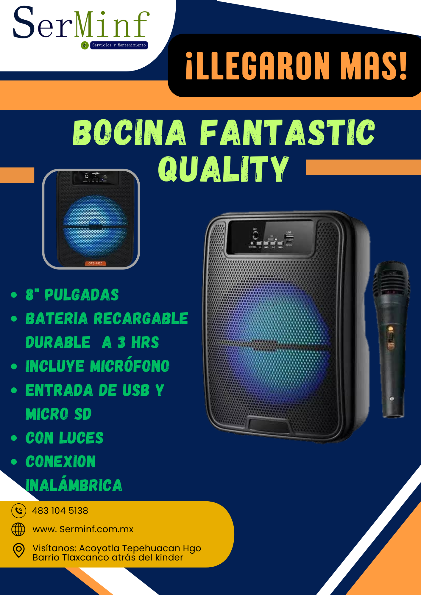 Bocina fantástic quality 8