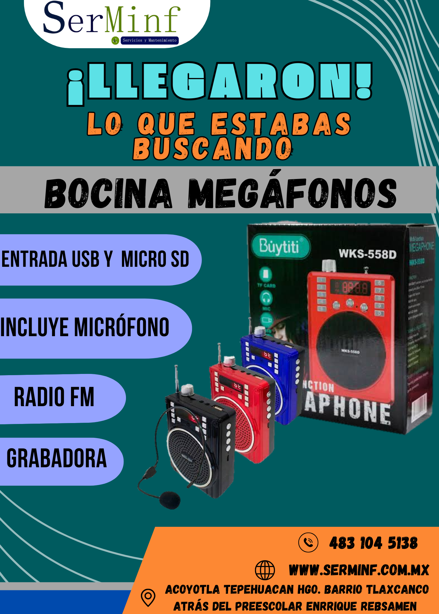 Bocina megáfono - Multifunción 